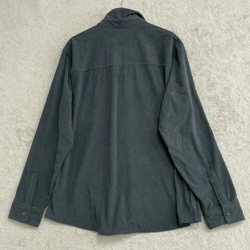 32 Degrees Heat Men's XXL Blue Corduroy Button-Up Shirt  N0271
